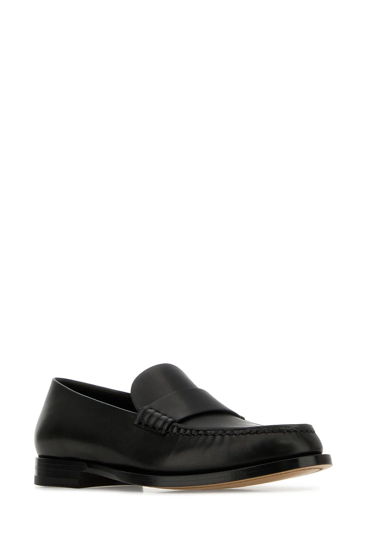 Black leather Novus loafers