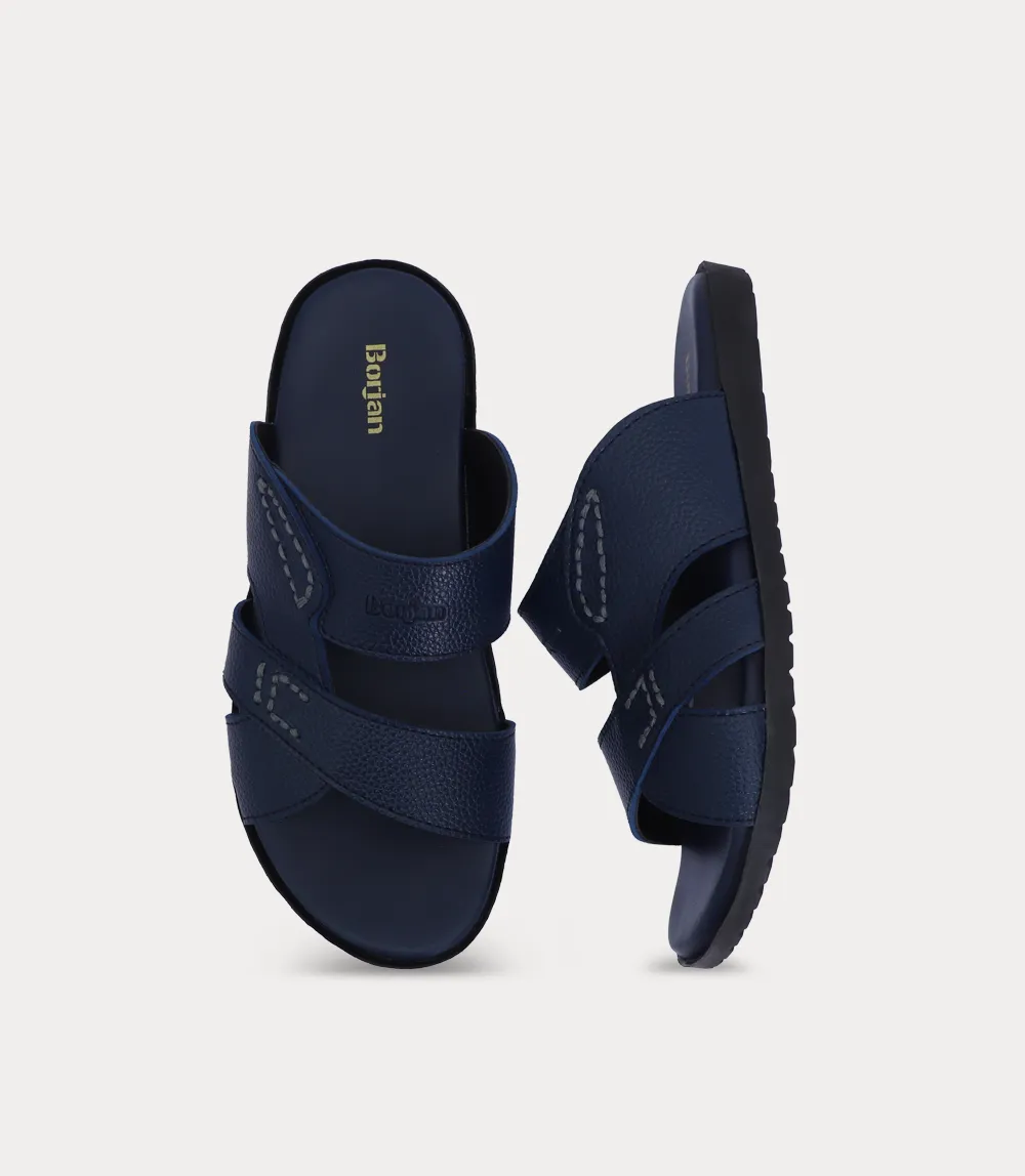 BM6871-NAVY-Men Slipper