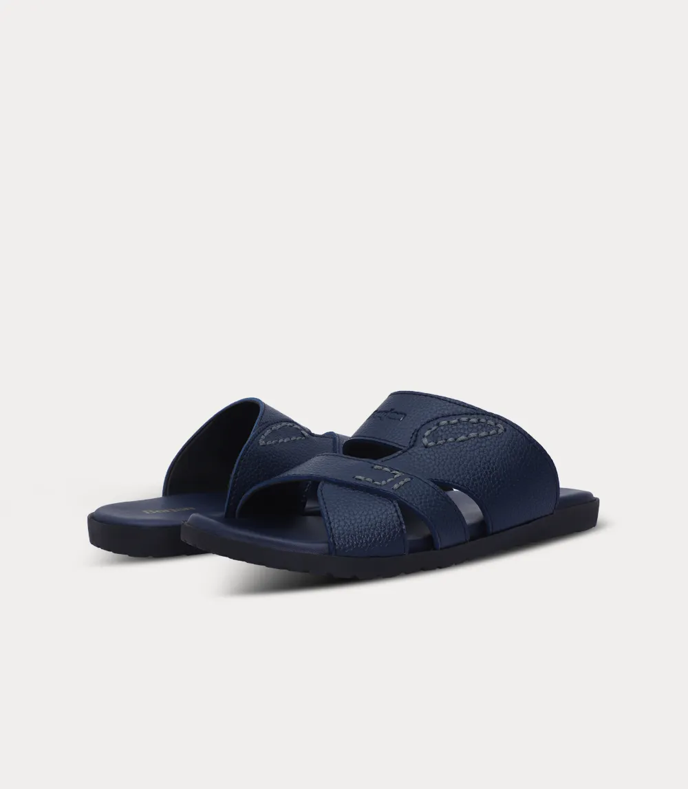 BM6871-NAVY-Men Slipper