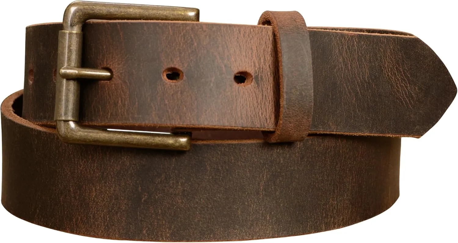 Bullhide Belts Mens USA Made Leather Belt for Casual 1.50" Wide,