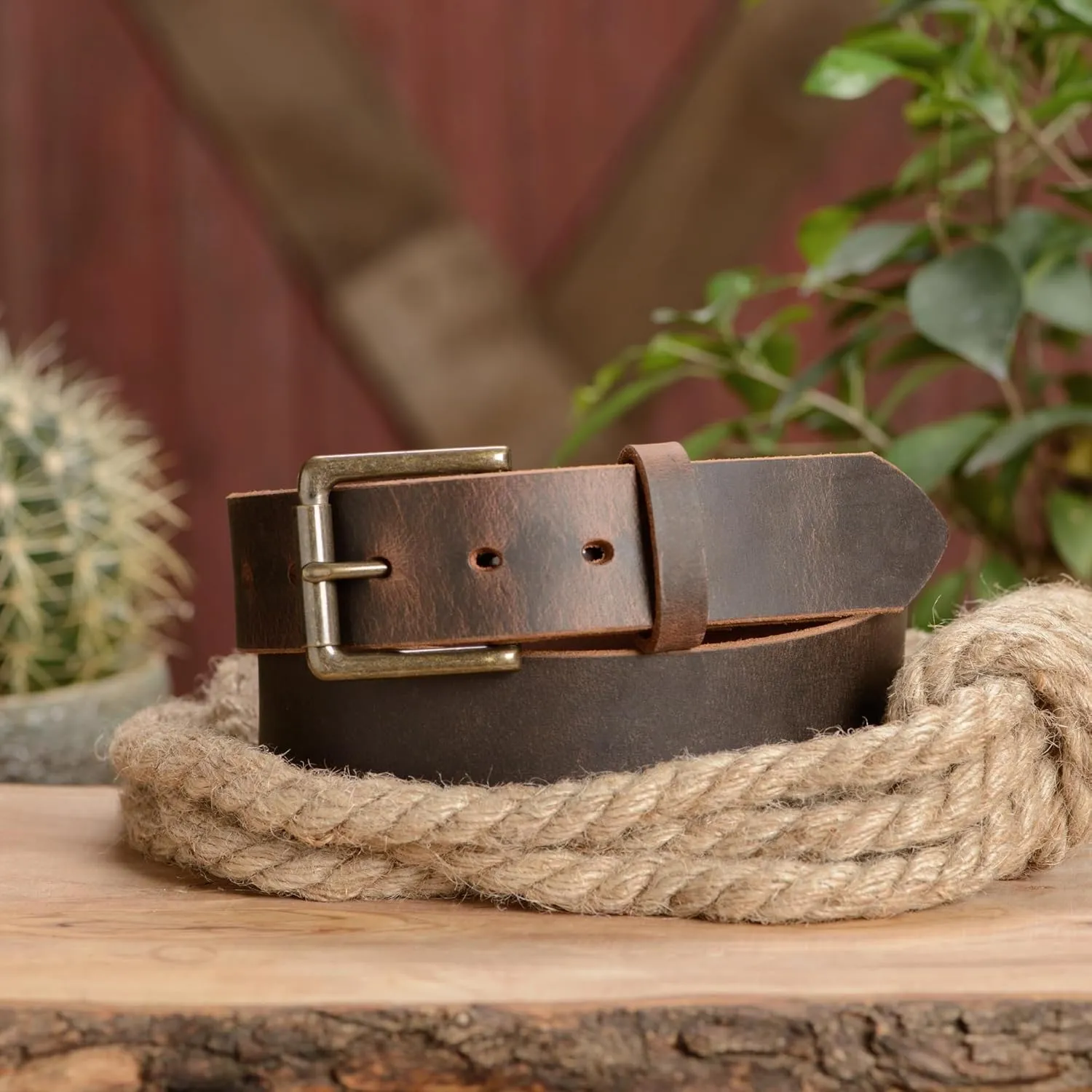 Bullhide Belts Mens USA Made Leather Belt for Casual 1.50" Wide,