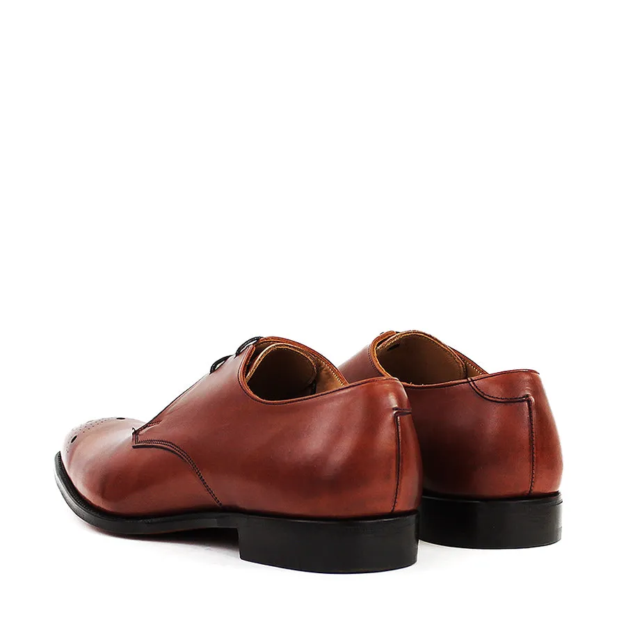 Cheaney - Hardy Leather Brogue Derby Shoes in Brown
