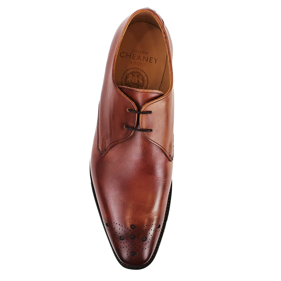 Cheaney - Hardy Leather Brogue Derby Shoes in Brown