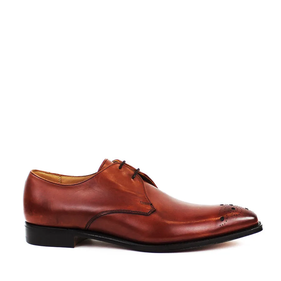 Cheaney - Hardy Leather Brogue Derby Shoes in Brown