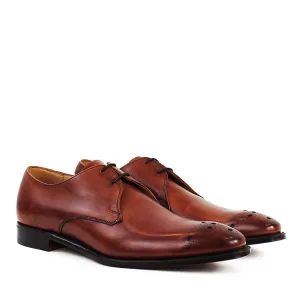 Cheaney - Hardy Leather Brogue Derby Shoes in Brown