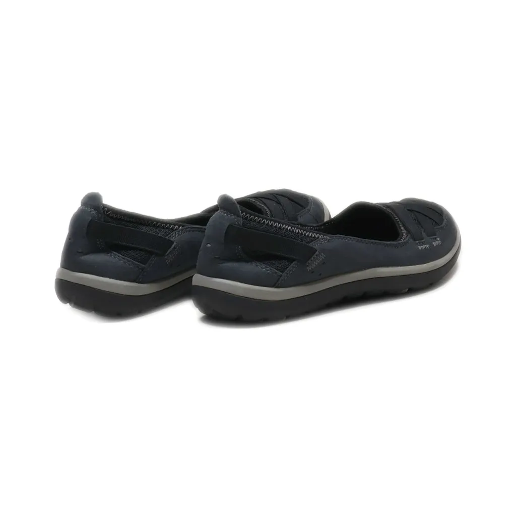 Clarks Slip Ons Nubuck Grey Colour For Women
