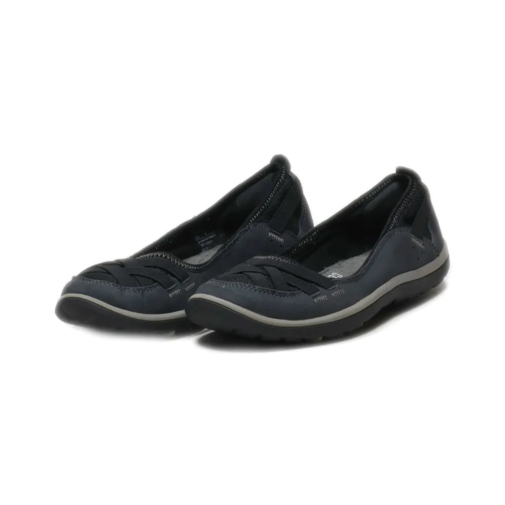 Clarks Slip Ons Nubuck Grey Colour For Women