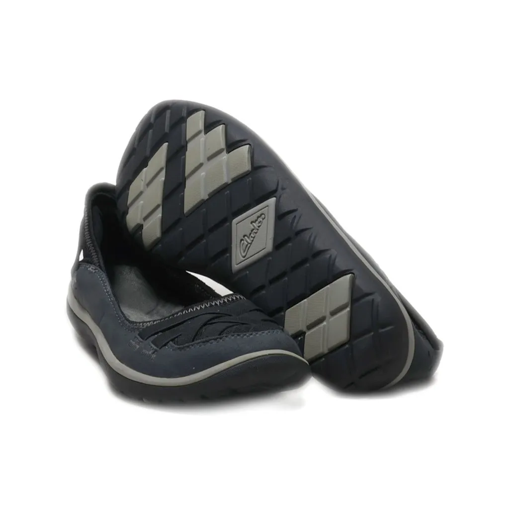 Clarks Slip Ons Nubuck Grey Colour For Women