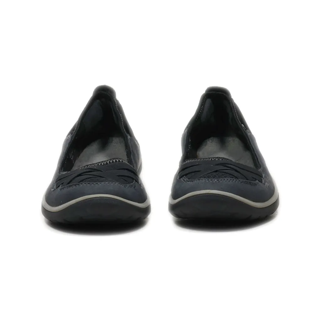 Clarks Slip Ons Nubuck Grey Colour For Women