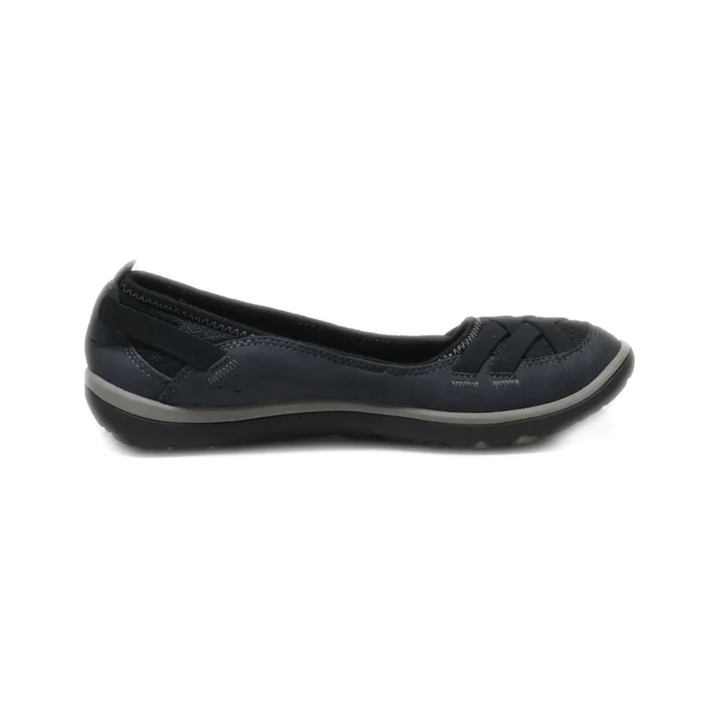 Clarks Slip Ons Nubuck Grey Colour For Women