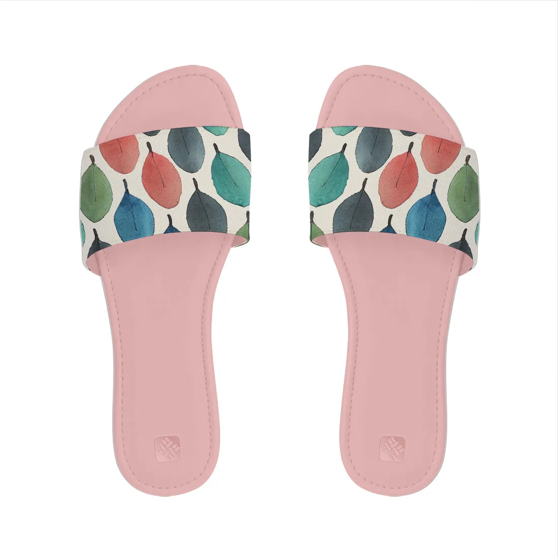 Cozy Bliss Slipper Watercolor Leaves