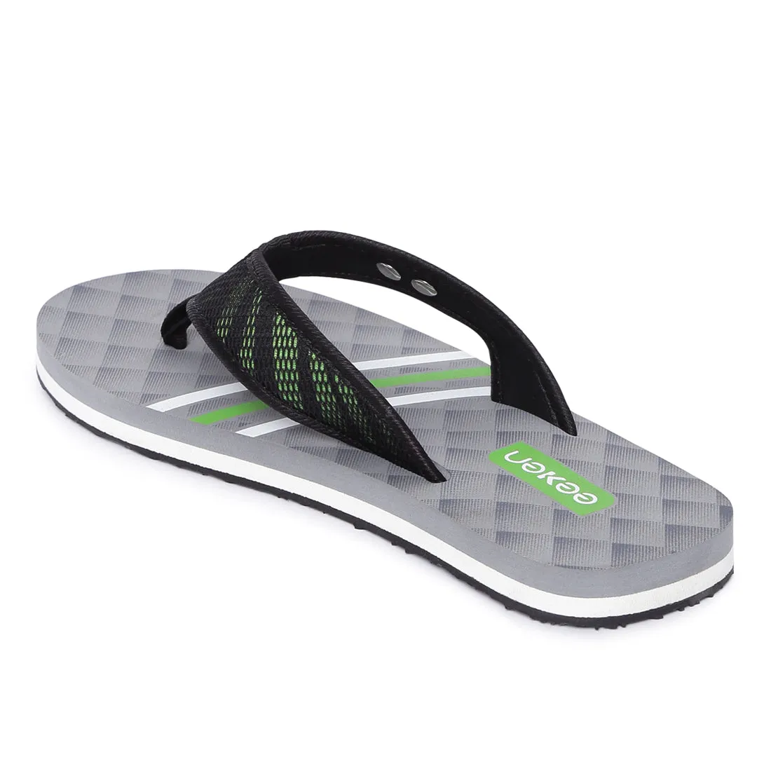 Eeken EFBGO2404S Grey Lightweight Washable Dailywear Durable Flip Flops For Men