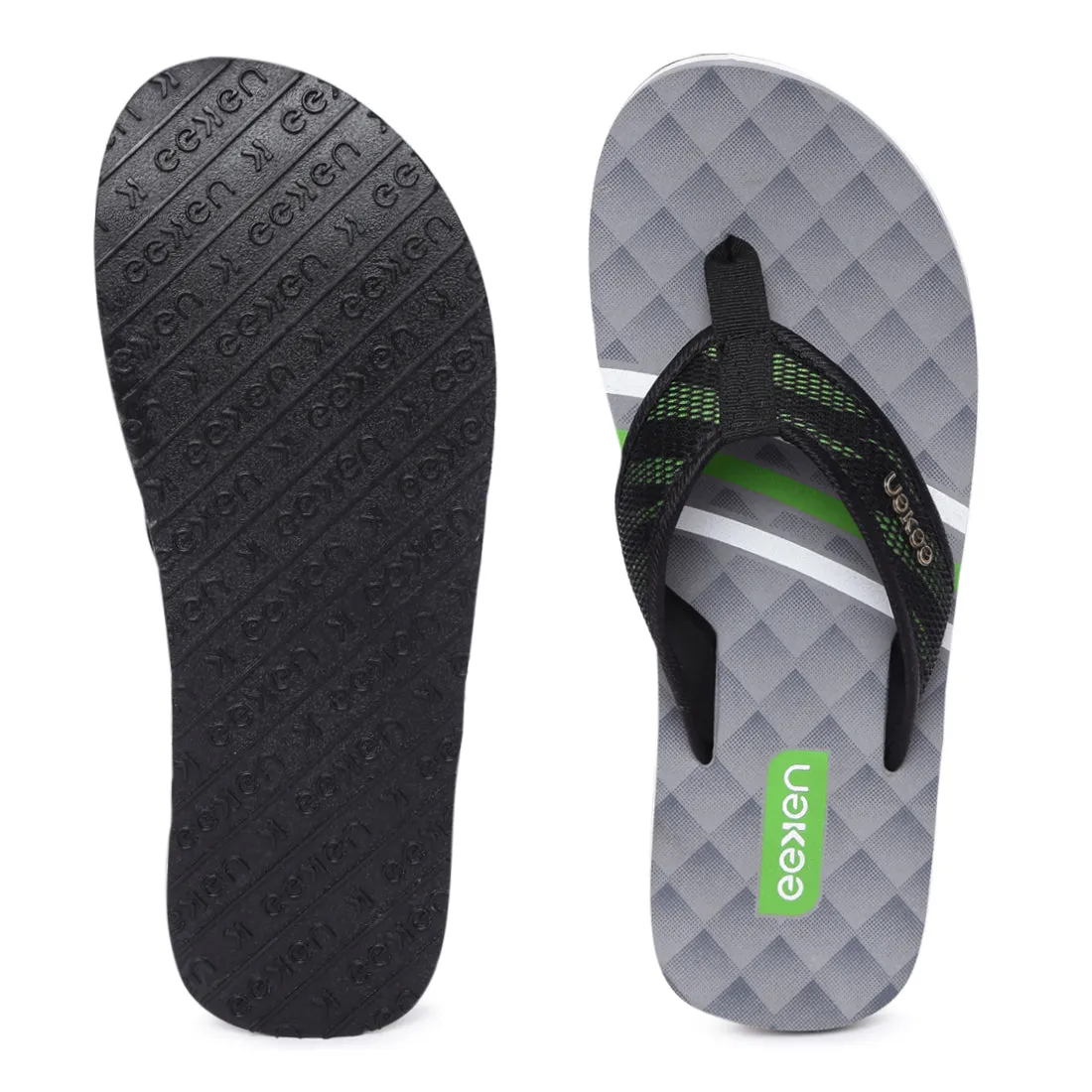 Eeken EFBGO2404S Grey Lightweight Washable Dailywear Durable Flip Flops For Men