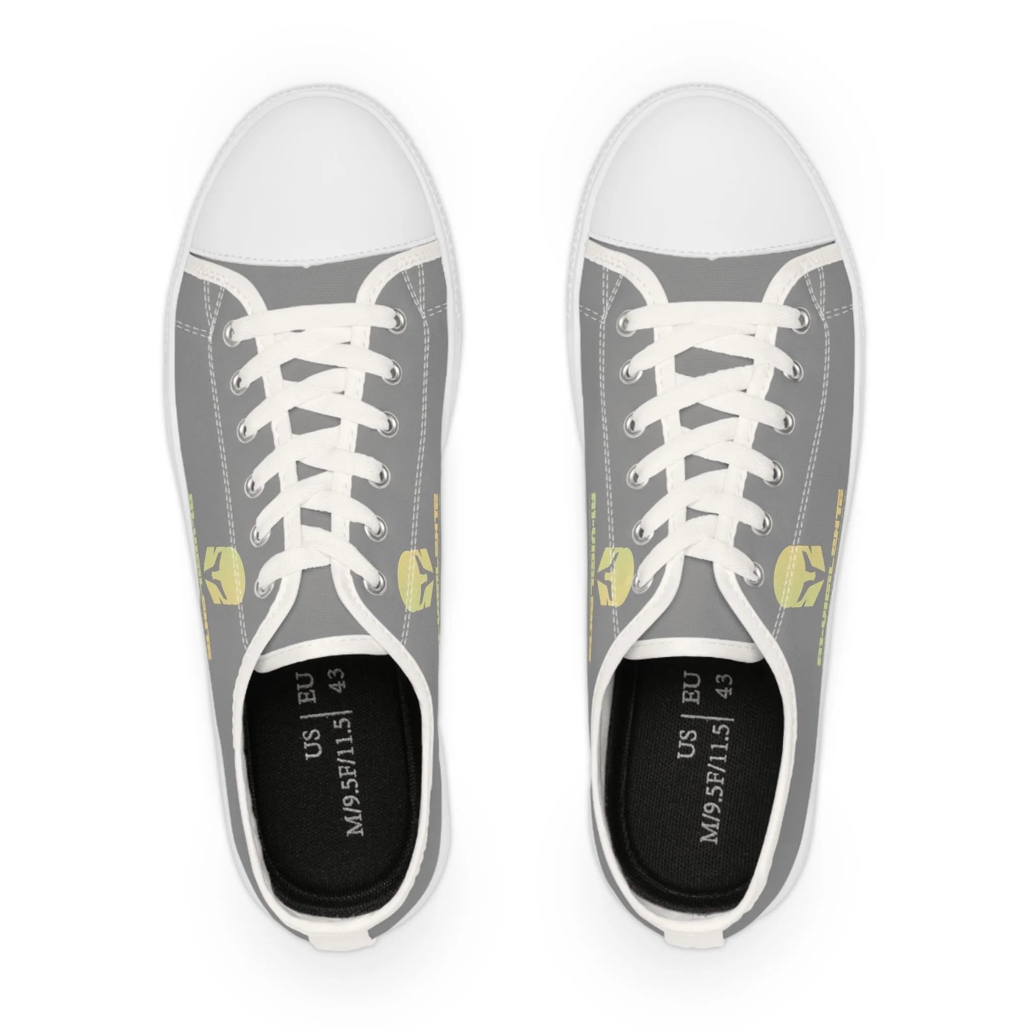 Grey White A1-Vigilante  Men's Low Top Sneakers