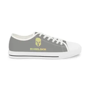 Grey White A1-Vigilante  Men's Low Top Sneakers