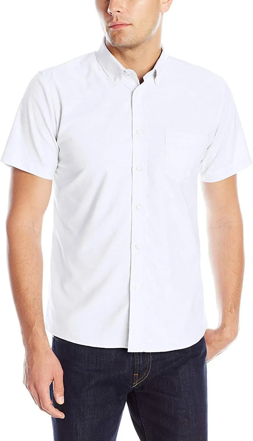 IZOD Uniform Young Men??s Short Sleeve Button-down Oxford Shirt