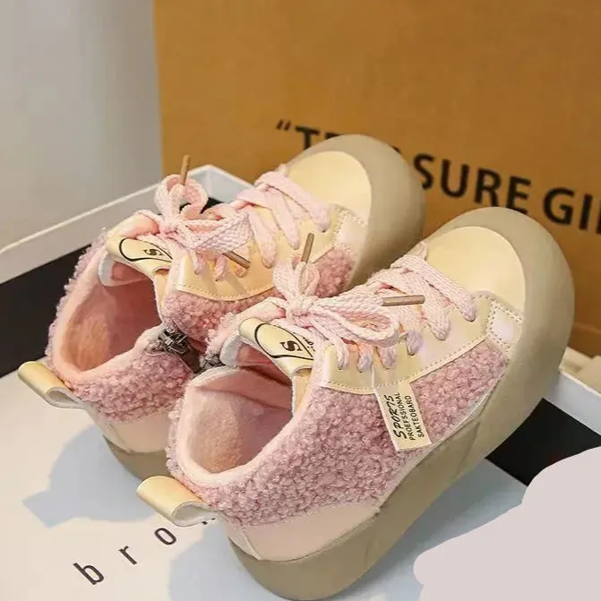 Kids Girls High Top Warm Sneakers New Collection
