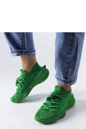 Lightweight breathable green sneakers