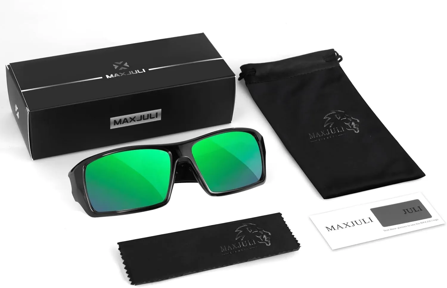 MAXJULI Polarized Wrap Around Sports Sunglasses for Big Heads Men Women UV400 Protection Sun Glasses 8232