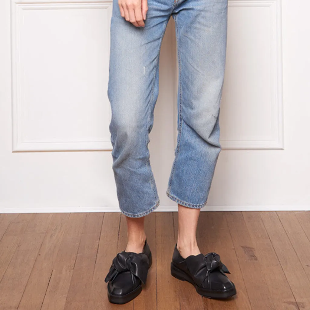 Miista Priyanka Brogue Flat in Black