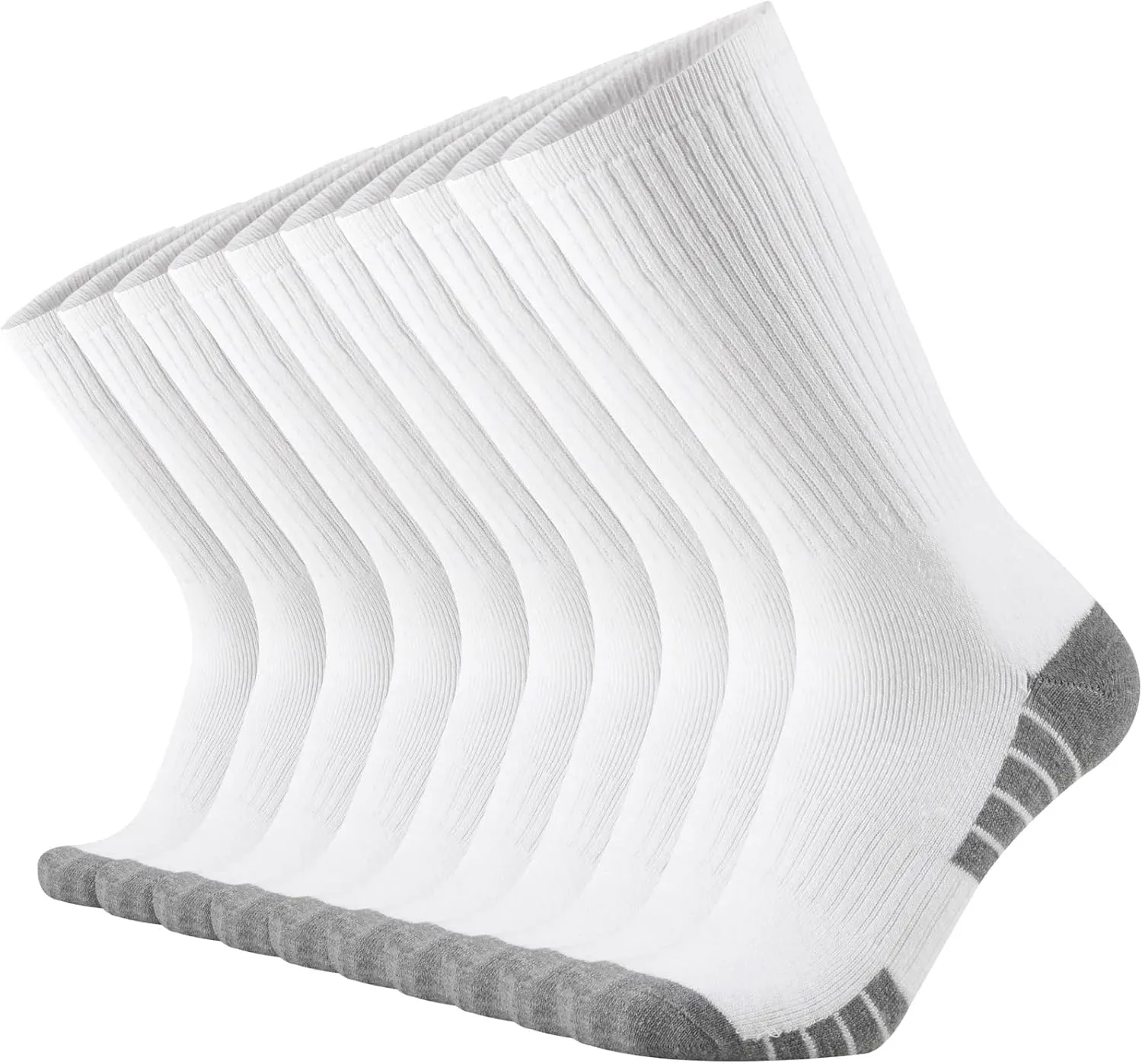 ONKE Max Full Cushion Crew Socks for Men M-XXL Athletic Work Boots Heavy Duty Steel Toe Thick Warm Moisture Wicking Control