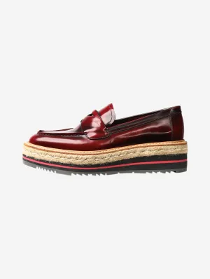 Red platform loafers - size EU 36.5