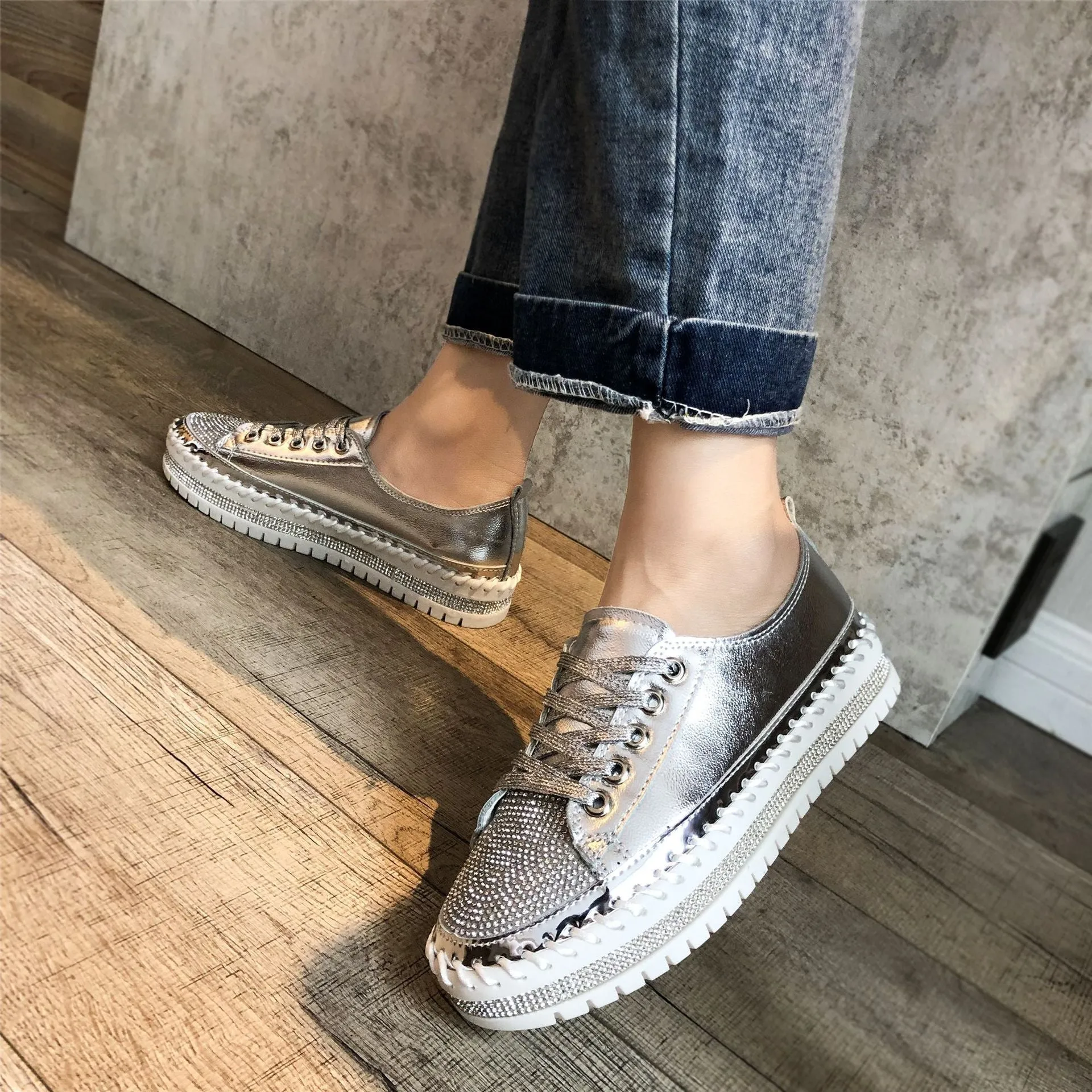 Rhinestone Breathable Casual Shoes