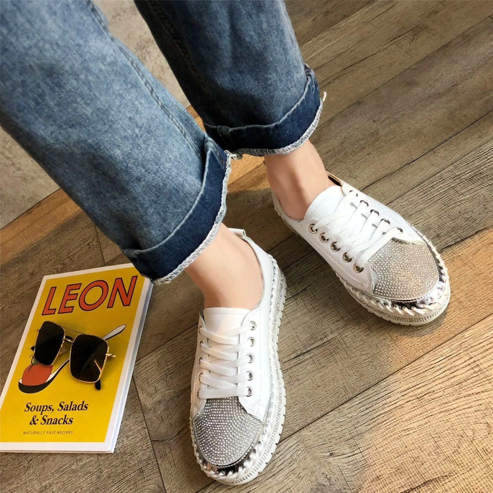 Rhinestone Breathable Casual Shoes