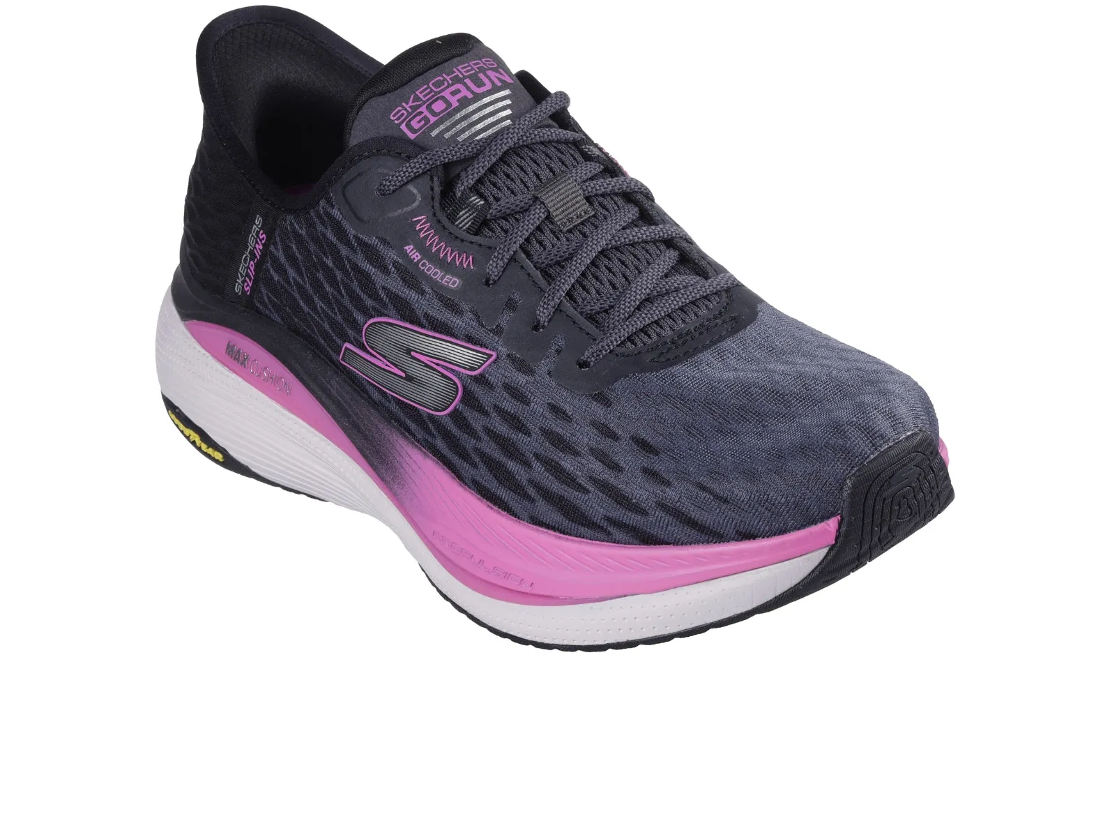 Skechers 128905 Slip-ins®: Max Cushioning® Propulsion - Vitality - Black Hot Pink