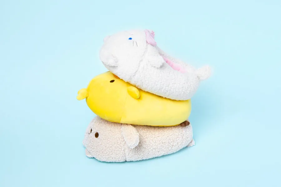 Soft Malang Slippers: Cat (White)