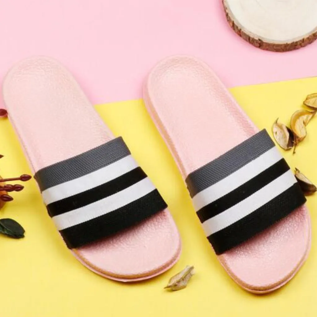 Stylish Casual Striped Slide Flip Flops For Men