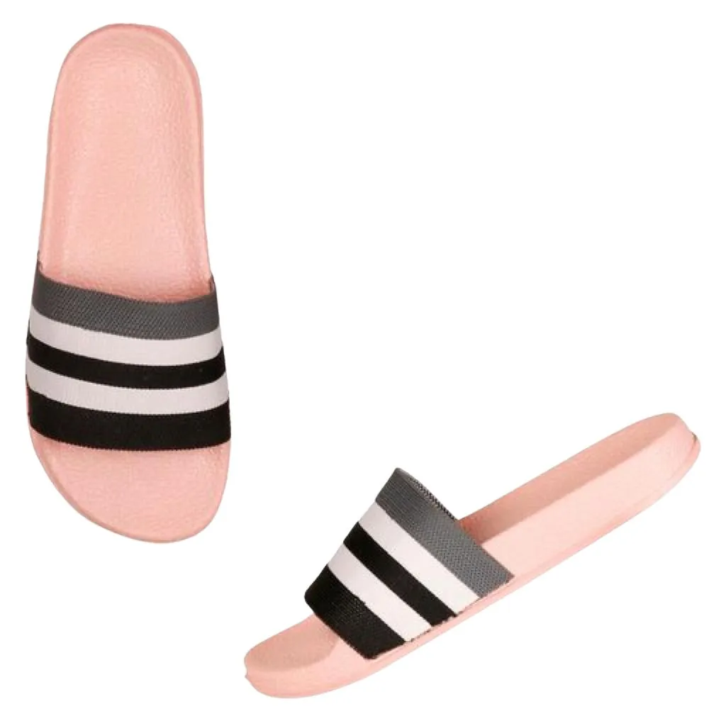 Stylish Casual Striped Slide Flip Flops For Men