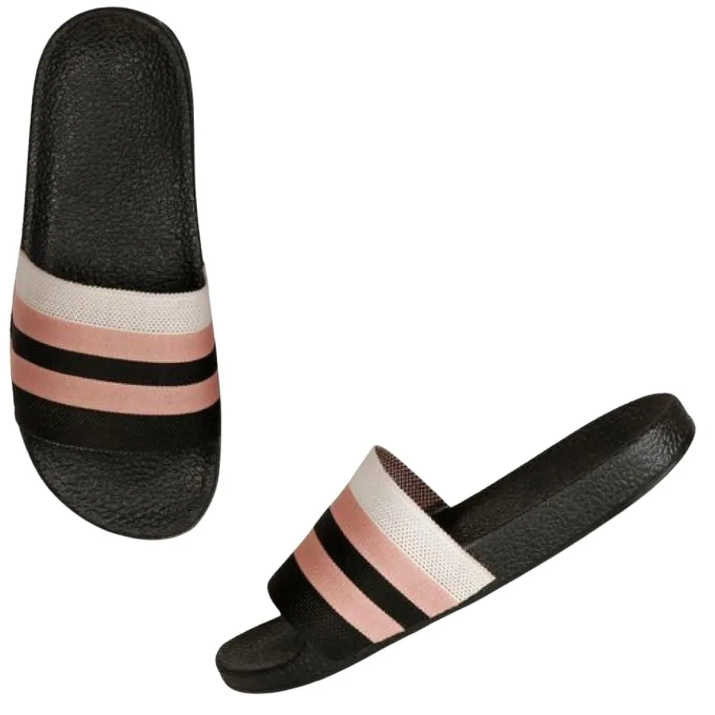Stylish Casual Striped Slide Flip Flops For Men