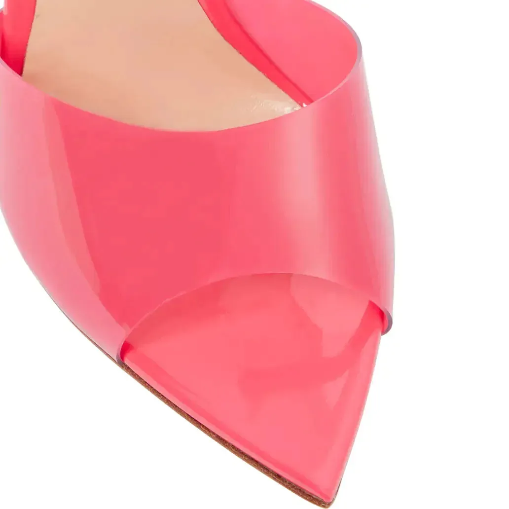 Trend4us Women's Chic Open Toe Slip-On Stiletto Sandal Heels