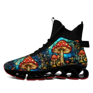 Unique Gift,Personalized Gothic Sneakers, Custom Skull Running Shoes, Breathable Skeleton Shoes